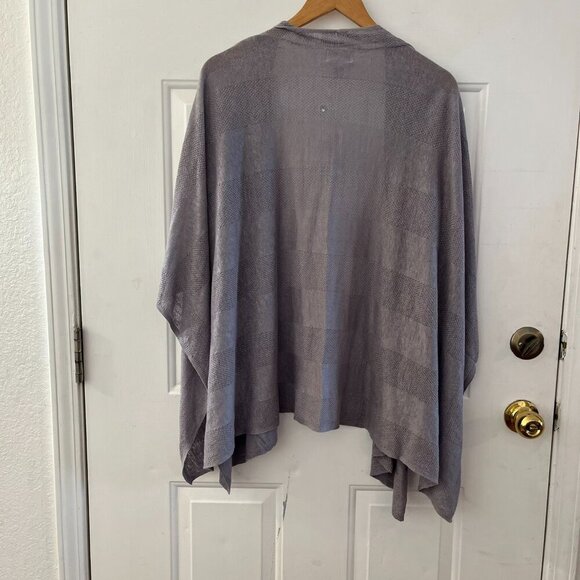 Sigrid Olsen Woman's Gray 100% Linen Open-Front Wear Two Ways Wrap One-Size - Picture 8 of 10